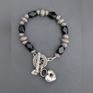 Brighton Black And Silver Toggle Bracelet